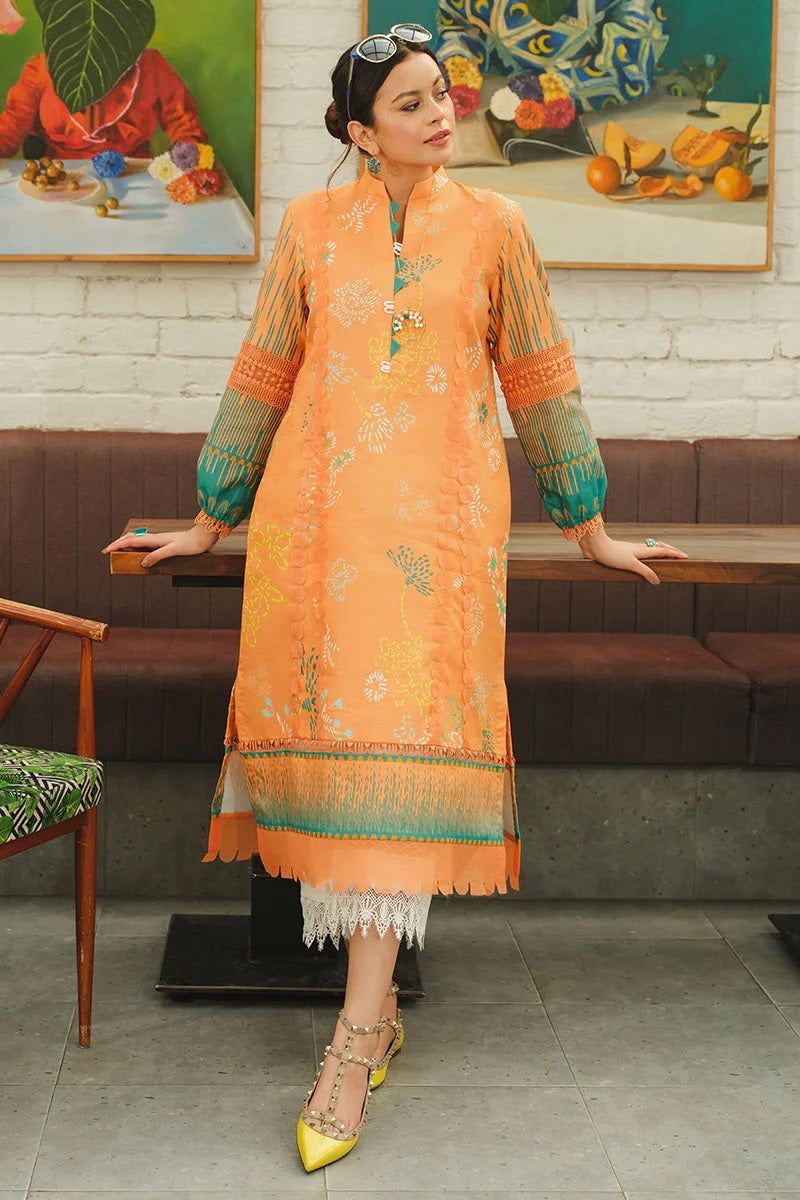 Rang Rasiya Printed Lawn Unstitched Kurti RRT-03 Rose Mary - Pret Collection