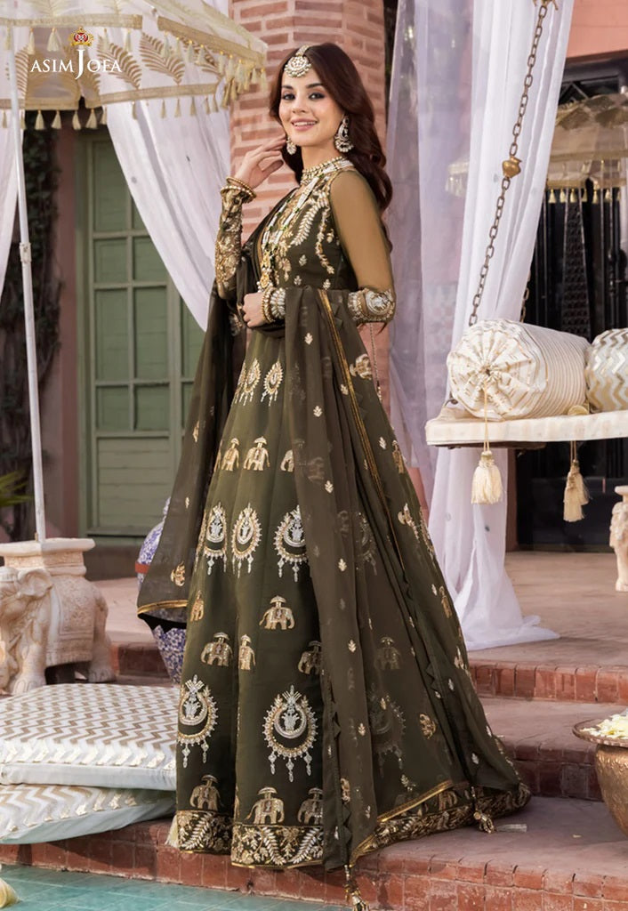 Mehr o Mah by Asim Jofa Festive Embroidered 3pc Unstitched Suit AJM-03