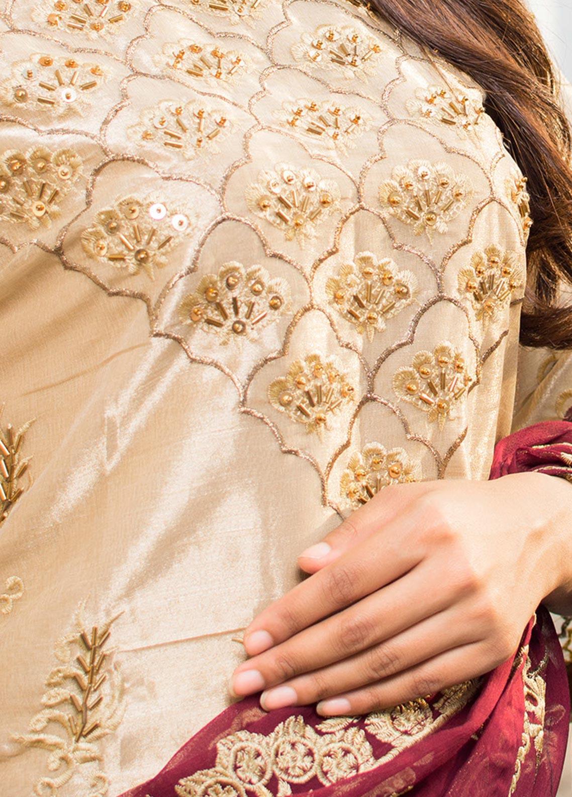 Noorma Kamal Embroidered Missouri Unstitched 3 Piece Suit NK - 03 Marigold