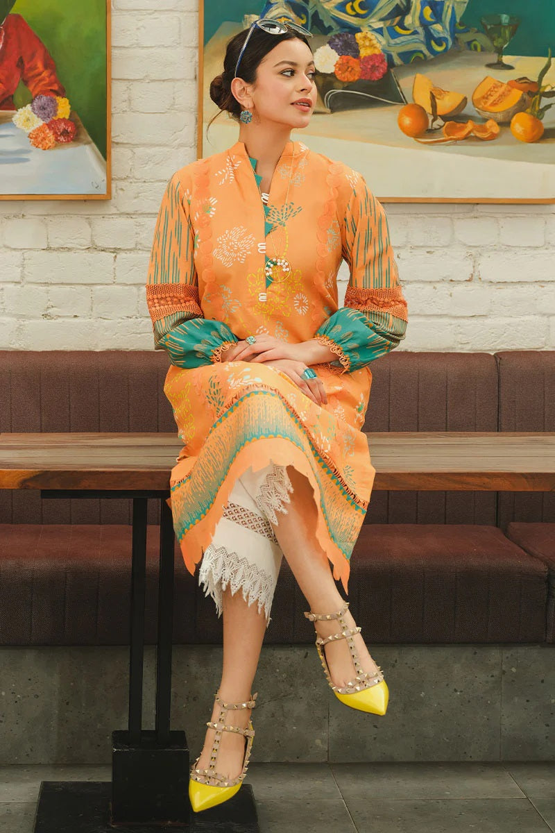 Rang Rasiya Printed Lawn Unstitched Kurti RRT-03 Rose Mary - Pret Collection