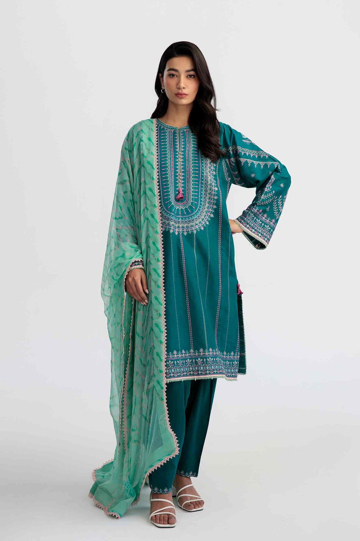 Coco by Zara Shahjahan Embroidered Lawn Suits Unstitched 3 Piece Z23-4a