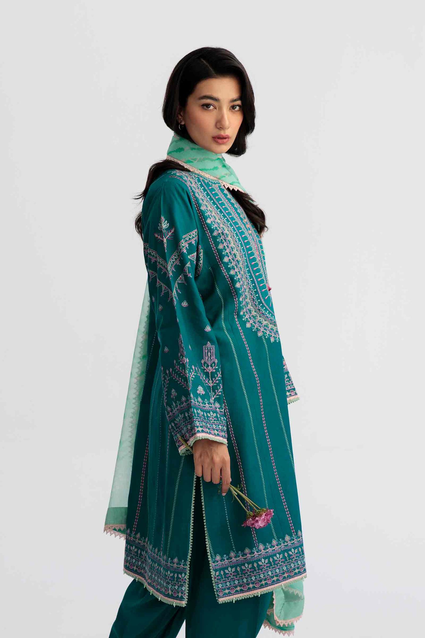 Coco by Zara Shahjahan Embroidered Lawn Suits Unstitched 3 Piece Z23-4a