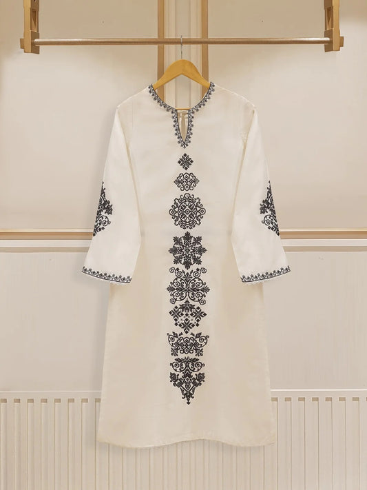 Agha Noor Pure Jacquard Embroidered Lawn Stitched Shirt HD-018601