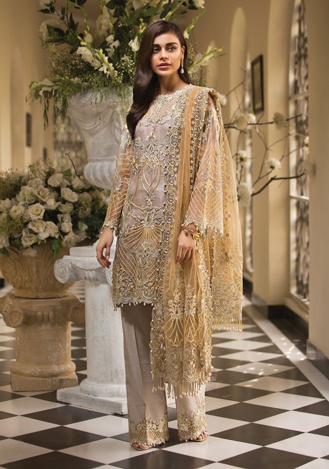 Anaya Festive Embroidered Organza Unstitched 3 piece Suit - 04 Carla