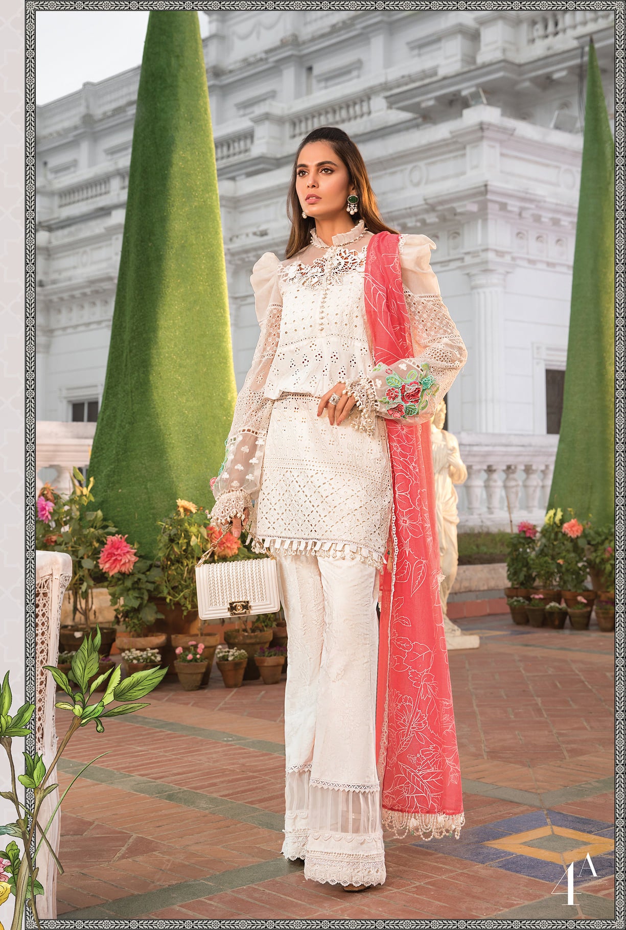 Maria B Embroidered Lawn Suits Unstitched 3 Piece D-2204-A Summer Collection