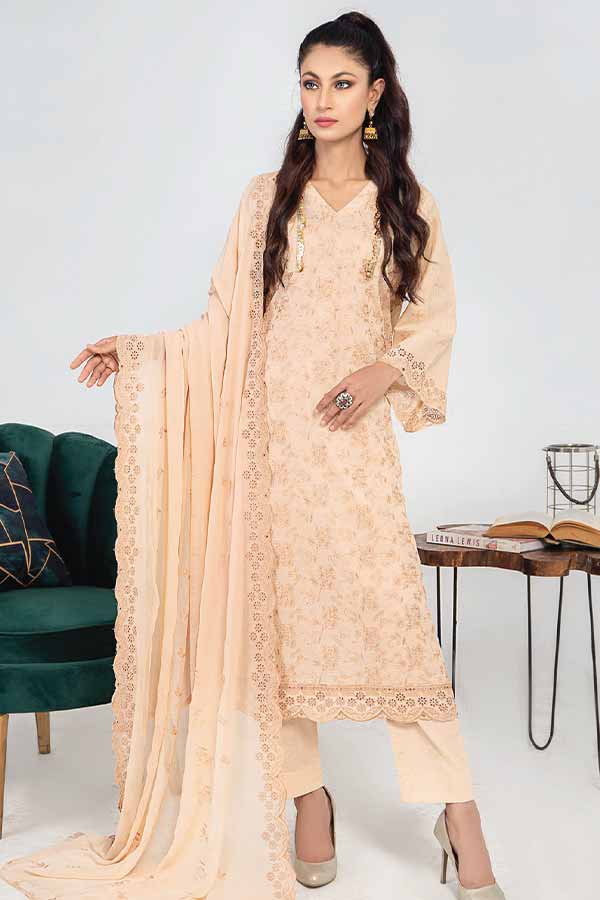 Breeze by Aalaya Embroidered Chikankari Lawn 3 piece Unstitched Dress - D04