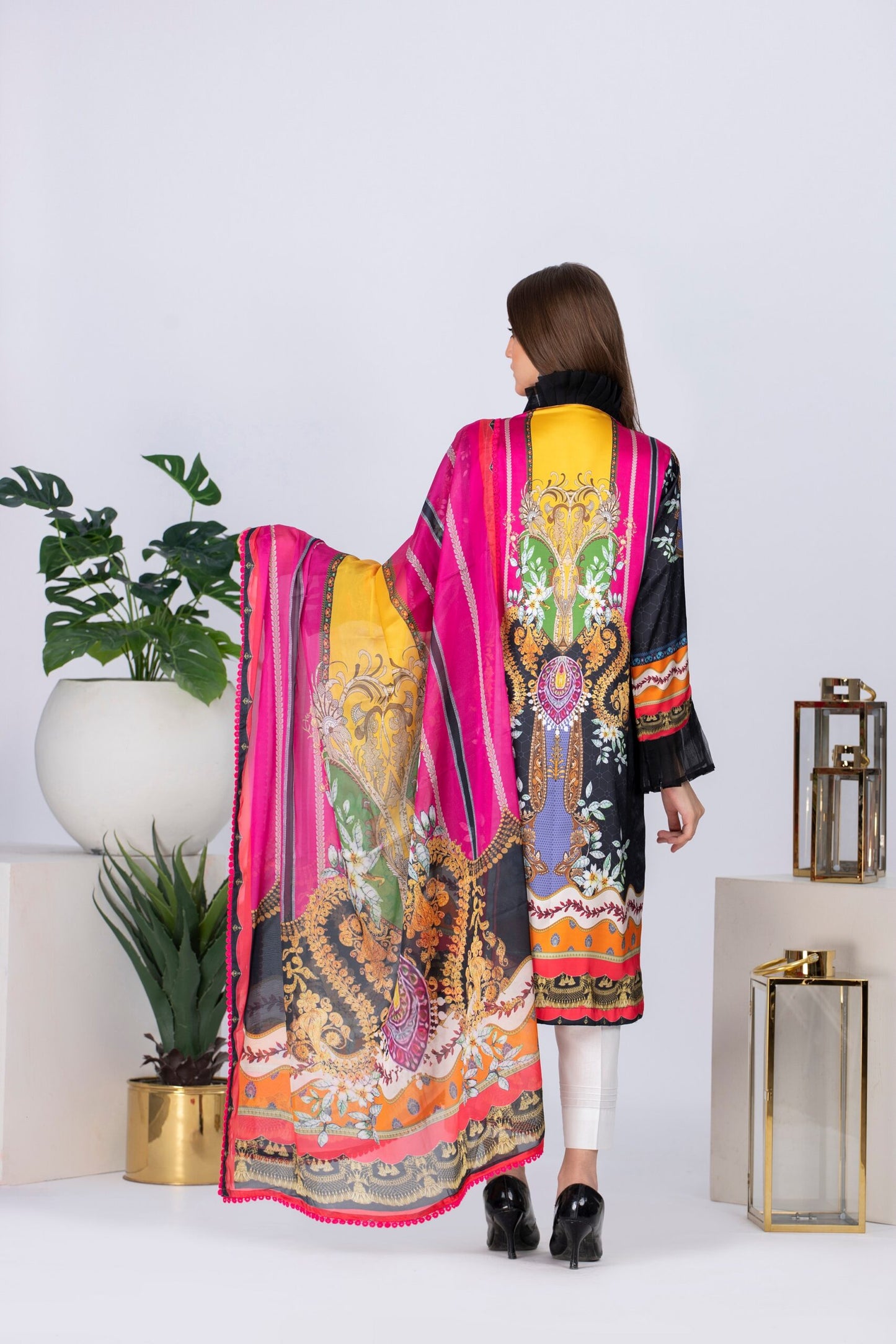 Ravishing Charmeuse Silk 2pc Shirt-Dupatta Unstitched - RCS 4