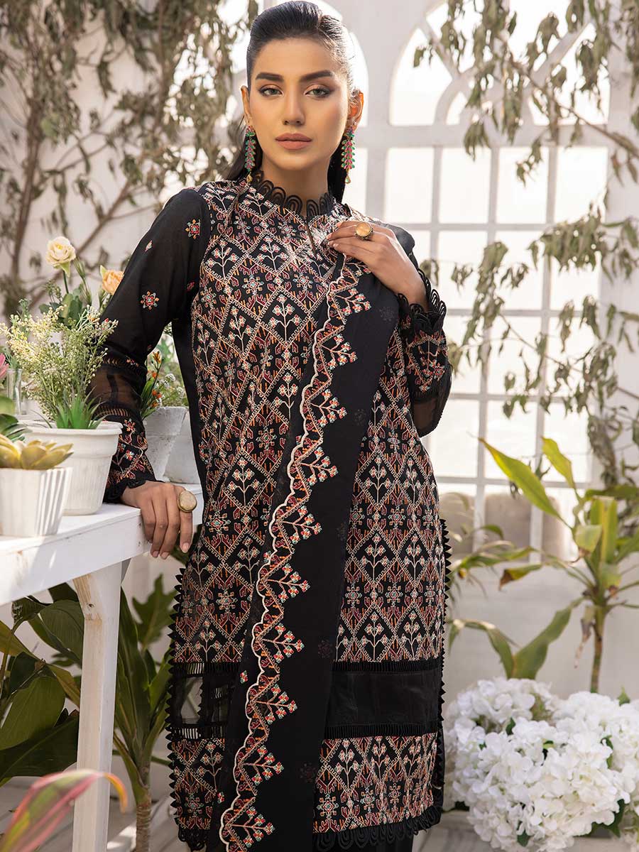 Majestic Embroidered Lawn Dress Unstitched 3pc D-04