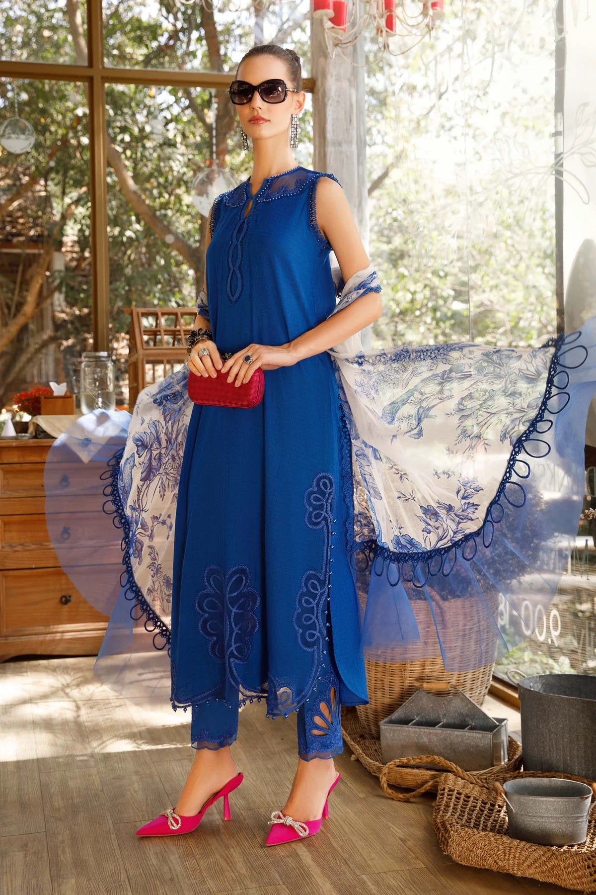 M.Prints By Maria B Embroidered Lawn Suits Unstitched 3 Piece MPT-1704-B