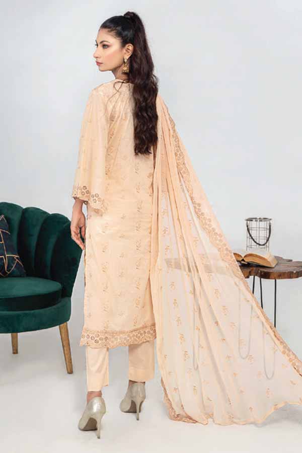 Breeze by Aalaya Embroidered Chikankari Lawn 3 piece Unstitched Dress - D04