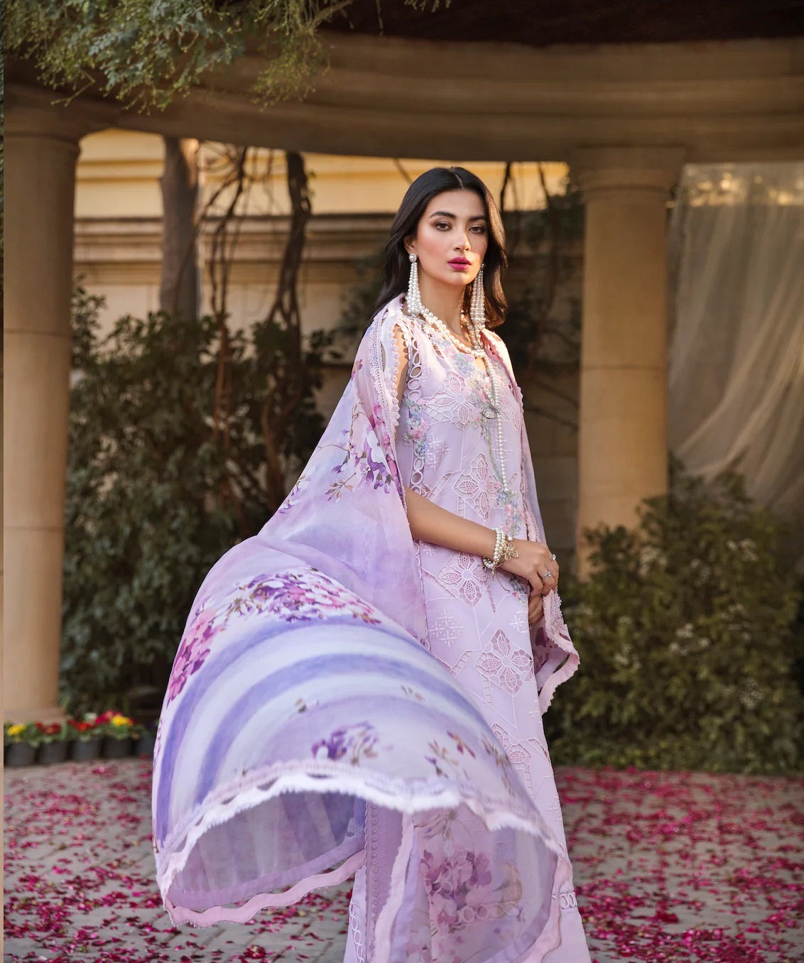 Sable Vogue Embroidered Lawn Suits Unstitched 3 Piece SL-04-23-V1 IRIS - Luxury Collection