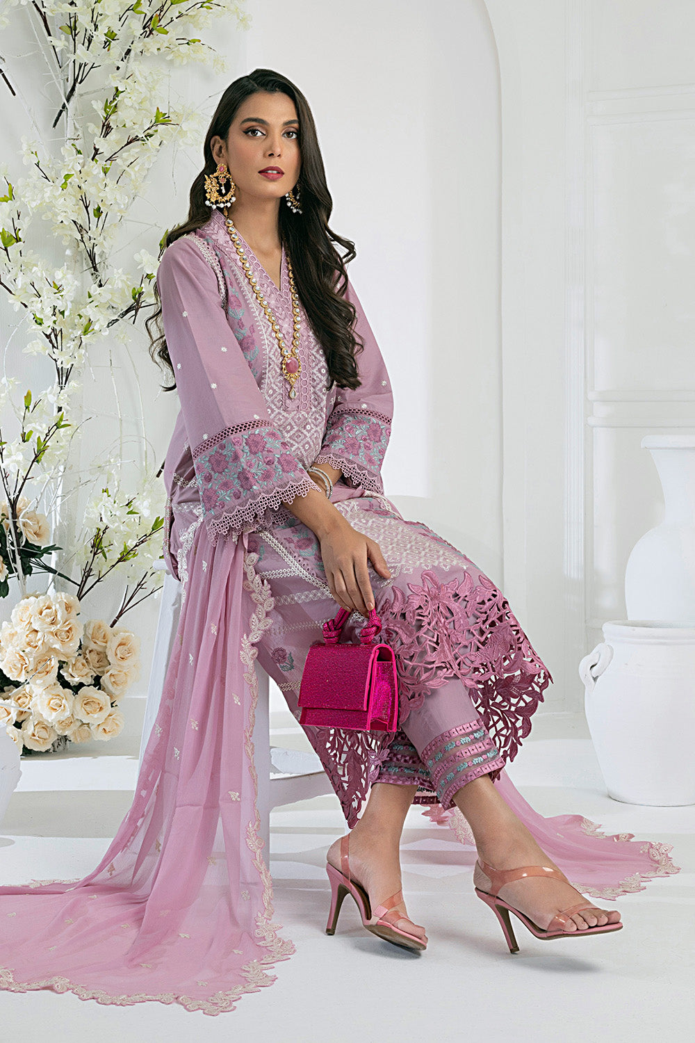 Azure Embroidered Lawn Suits Unstitched 3 Piece AZFL 52 Rising Pansy