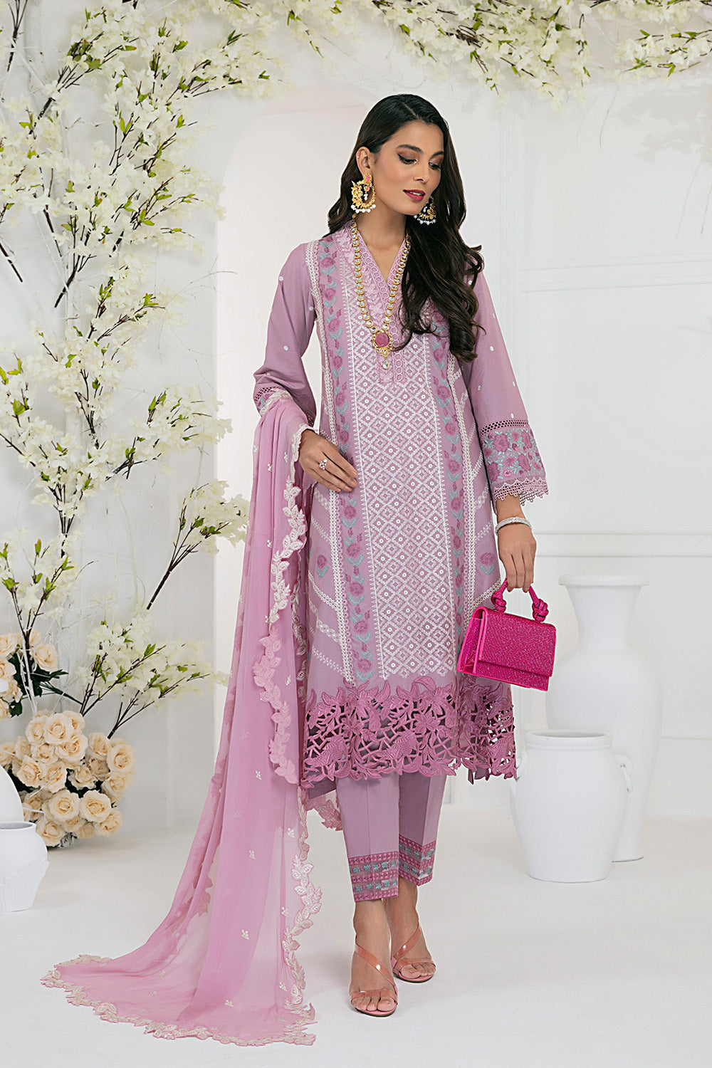 Azure Embroidered Lawn Suits Unstitched 3 Piece AZFL 52 Rising Pansy