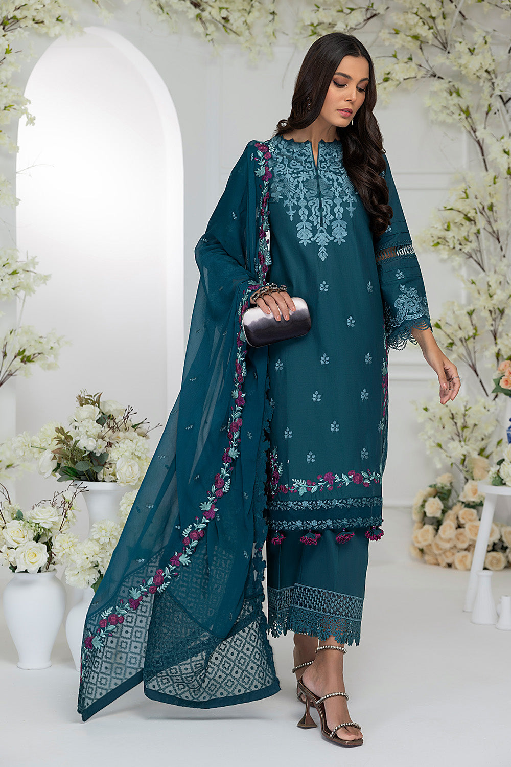 Azure Embroidered Lawn Suits Unstitched 3 Piece AZFL 54 Moonlight