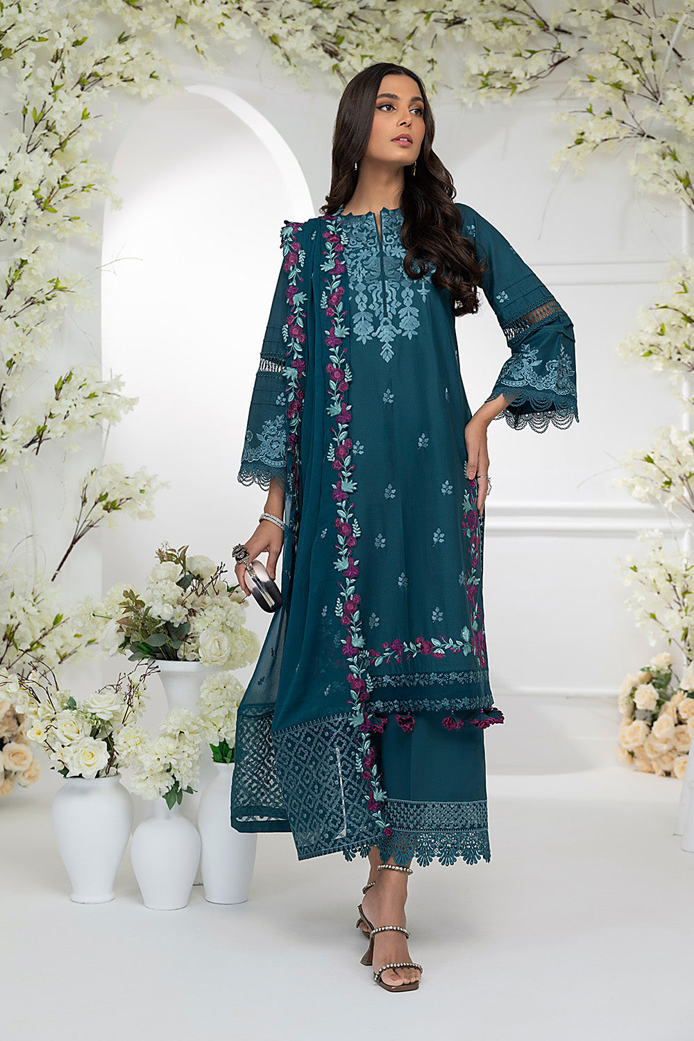 Azure Embroidered Lawn Suits Unstitched 3 Piece AZFL 54 Moonlight