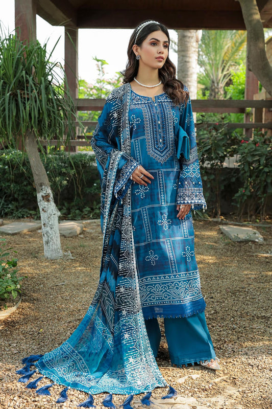 Gardenia By Nureh Embroidered Lawn Suits Unstitched 3 Piece NS-55 - Summer Collection