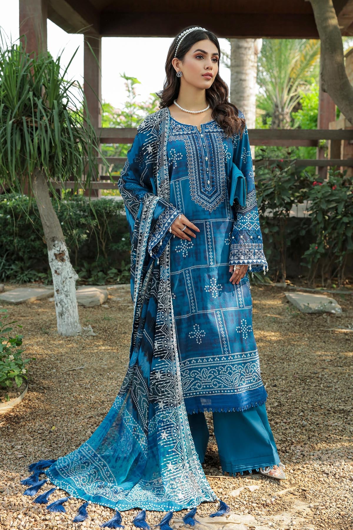 Gardenia By Nureh Embroidered Lawn Suits Unstitched 3 Piece NS-55 - Summer Collection