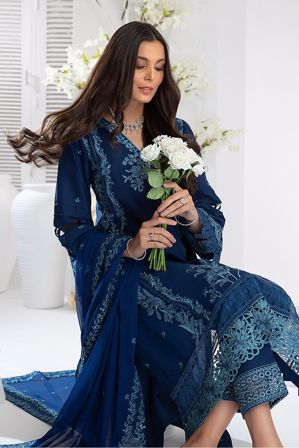 Azure Embroidered Lawn Suits Unstitched 3 Piece AZFL 55 Blooming Freesia