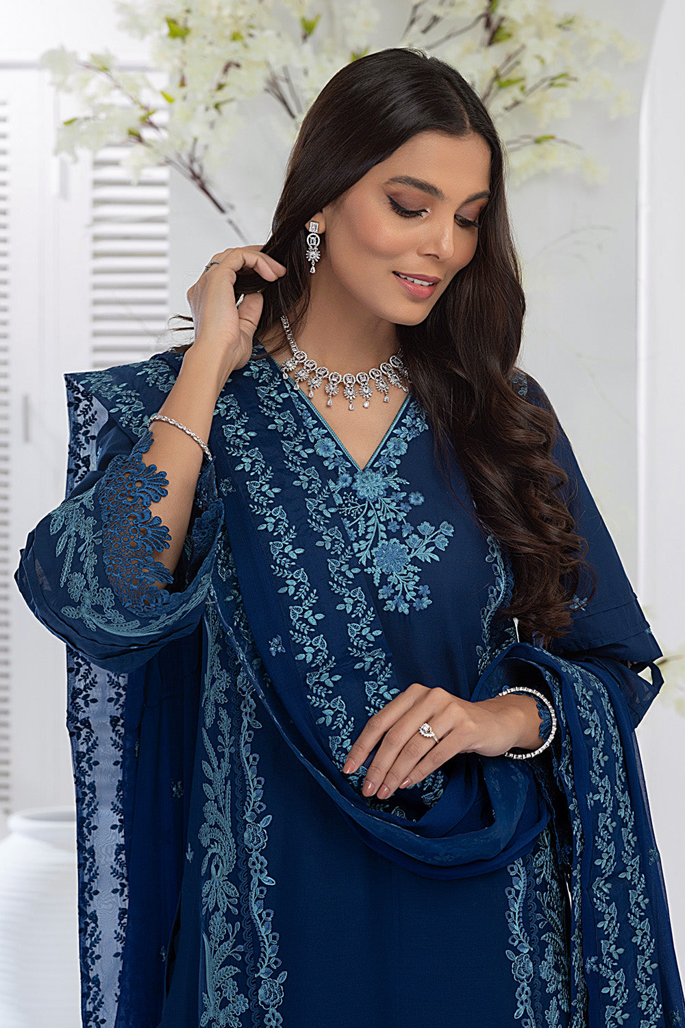 Azure Embroidered Lawn Suits Unstitched 3 Piece AZFL 55 Blooming Freesia
