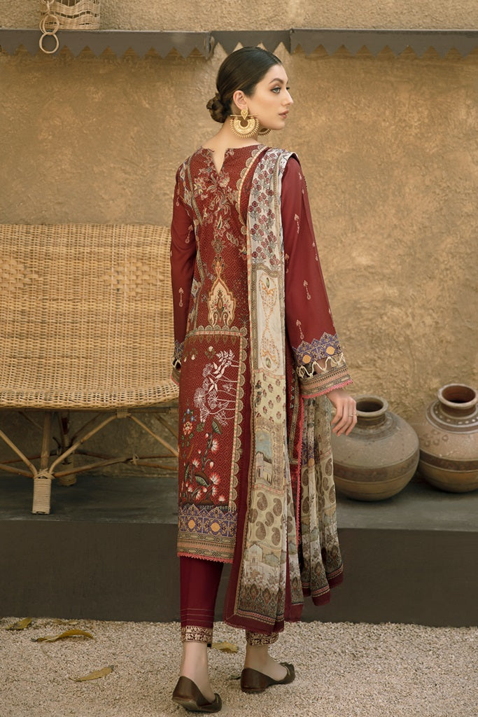 Aabyaan Embroidered Eid Lawn Unstitched 3 Piece Suit - AE 05 Shafaq - Eid Collection