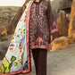 Mushq Hemline Embroidered Linen 3 Piece Unstitched Dress with Shawl - 05 Mink
