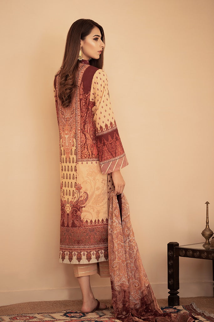 Aabyaan Embroidered Lawn Unstitched 3piece Dress - 05 Anaya