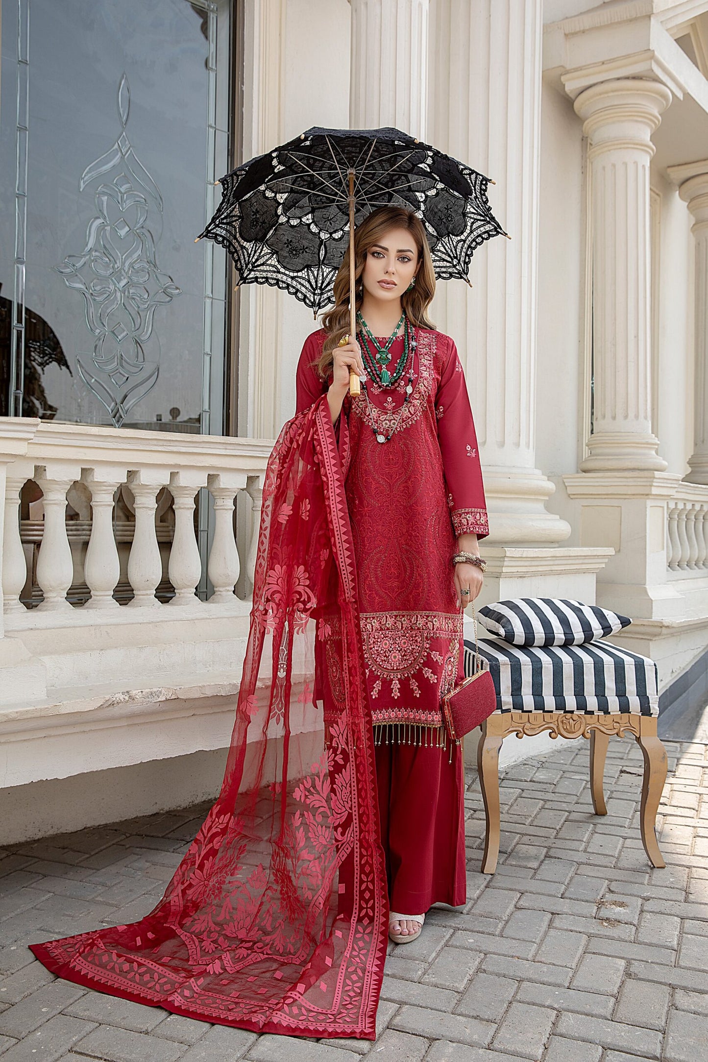 Kalyan Embroidered Lawn with Burn Out Dupatta Unstitched 3 Piece Suit – KBO-05