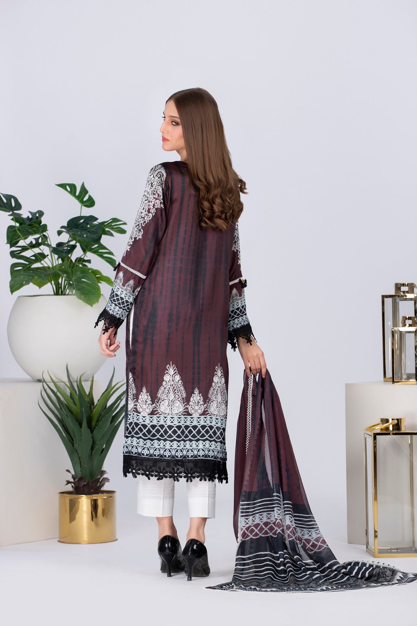 Ravishing Charmeuse Silk 2pc Shirt-Dupatta Unstitched - RCS 5