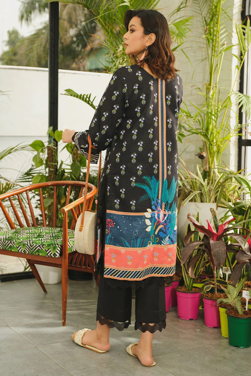 Rang Rasiya Printed Lawn Unstitched Kurti RRT-05 Onyx - Pret Collection