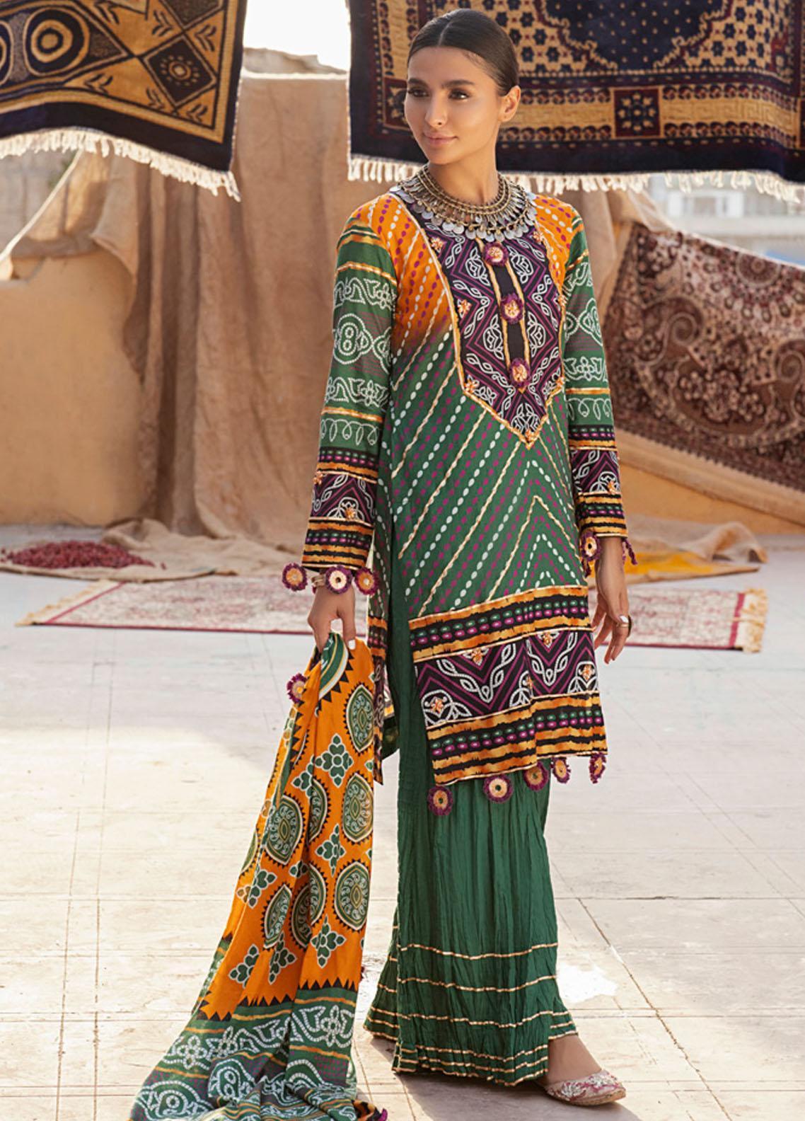 Monsoon by Al Zohaib Printed Lawn Suits Unstitched 3 Piece - 5C - Summer Collection