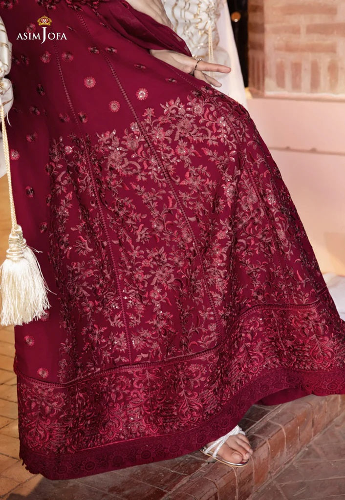 Mehr o Mah by Asim Jofa Festive Embroidered 3pc Unstitched Suit AJM-05