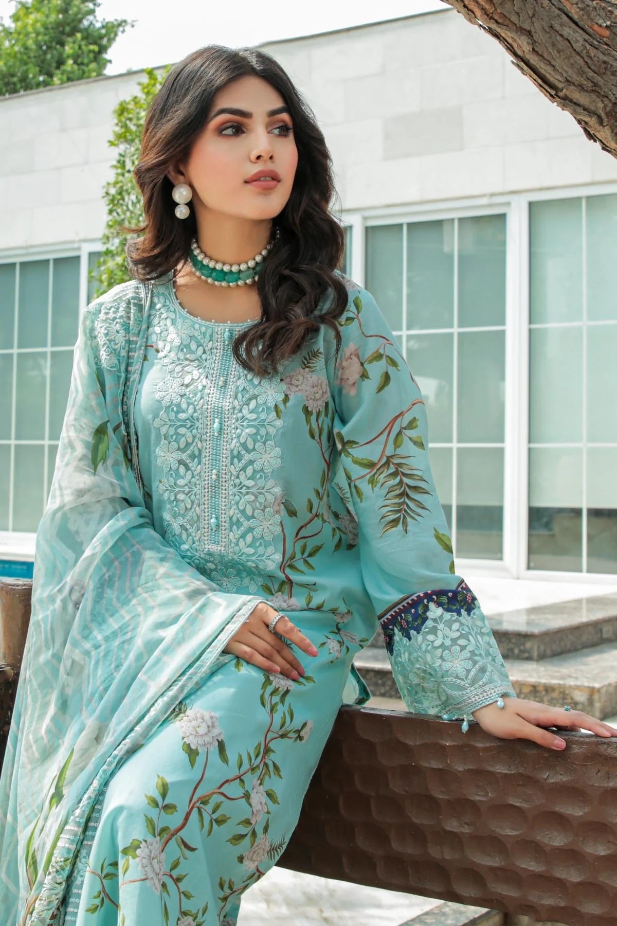 Gardenia By Nureh Embroidered Lawn Suits Unstitched 3 Piece NS-60 - Summer Collection