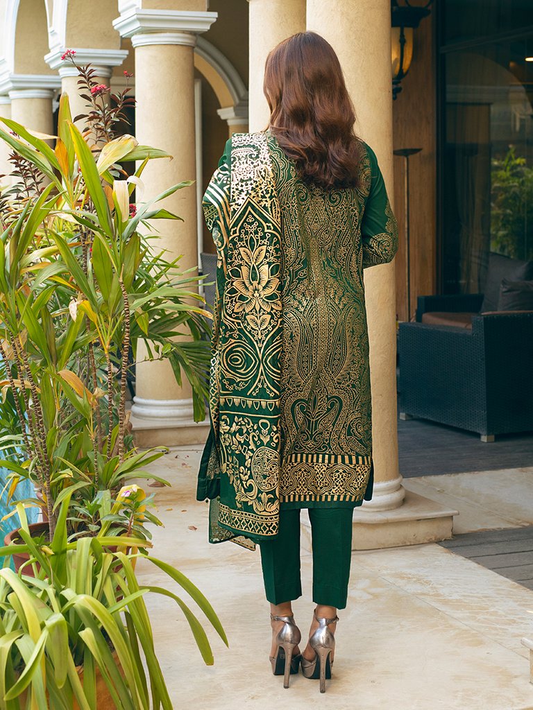 Salitex Oznur Embroidered Lawn Unstitched 3 Piece Suit - WK 00676B