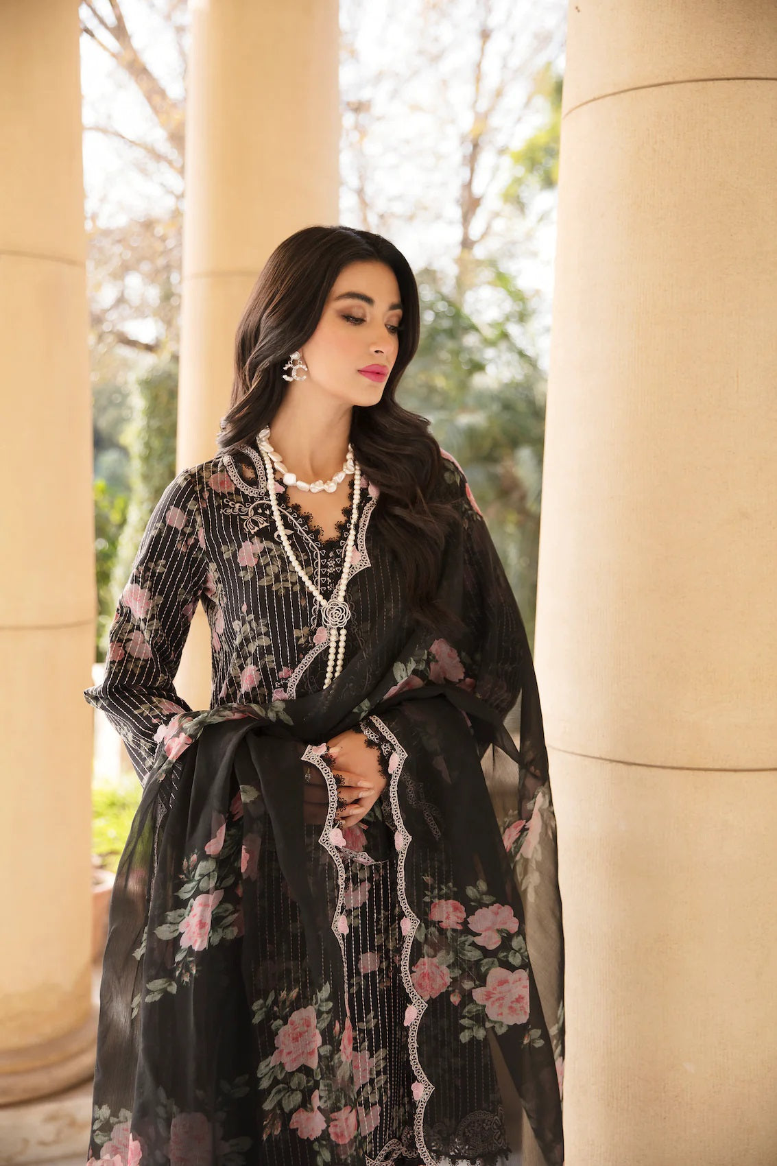 Sable Vogue Embroidered Lawn Suits Unstitched 3 Piece SL-06-23-V1 ZYRAH - Luxury Collection