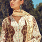 Tena Durrani Embroidered Lawn Unstitched 3 Piece Suit - 06 Sepia - Eid ul Azha Collection