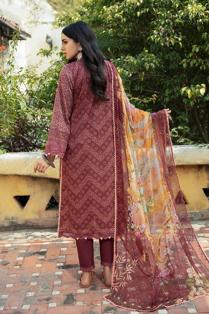 Aabyaan Embroidered Lawn Suits Unstitched 3 Piece AL-06 NAZISH