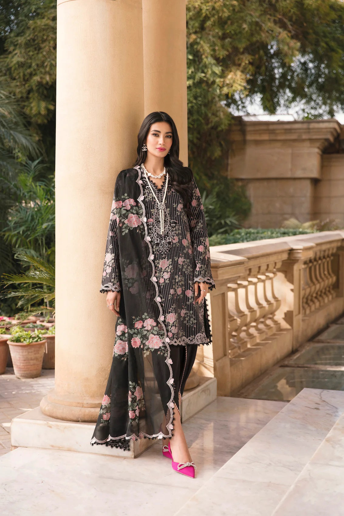 Sable Vogue Embroidered Lawn Suits Unstitched 3 Piece SL-06-23-V1 ZYRAH - Luxury Collection