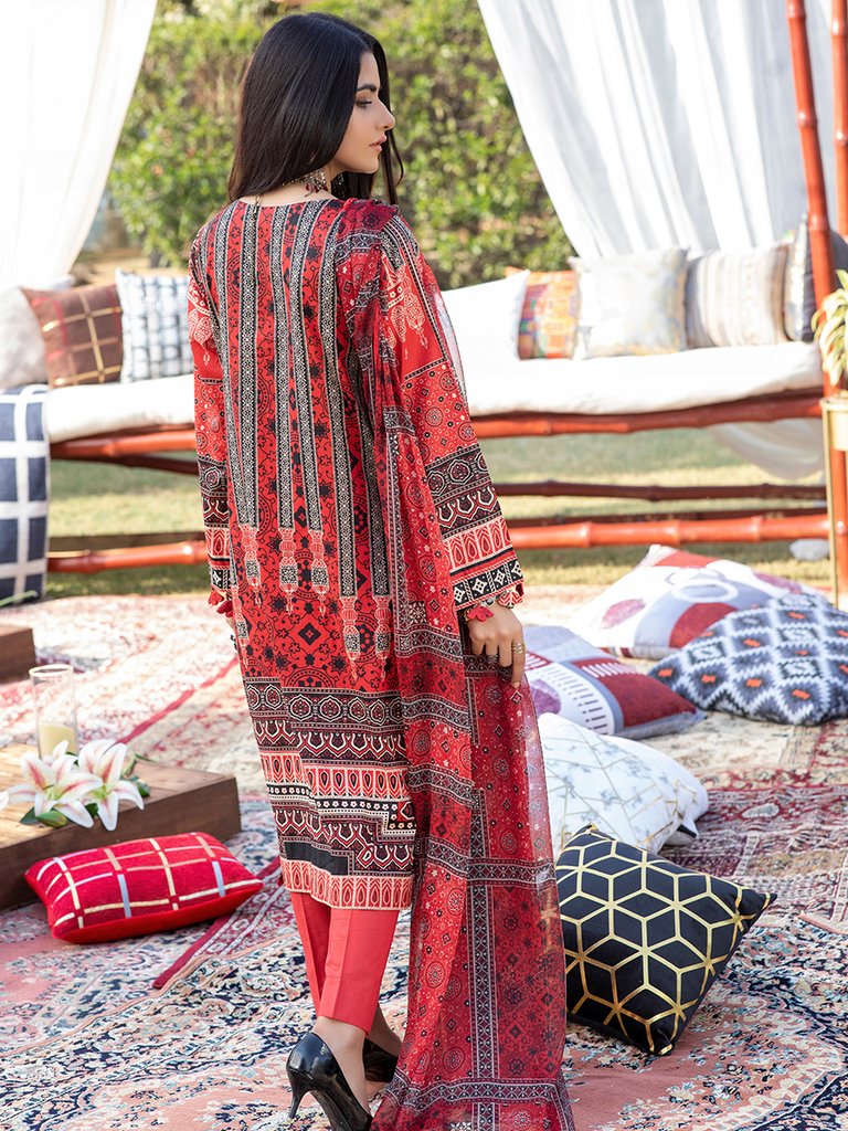 Salitex Zure Embroidered Lawn Unstitched 3 Piece Suit - WK-700A