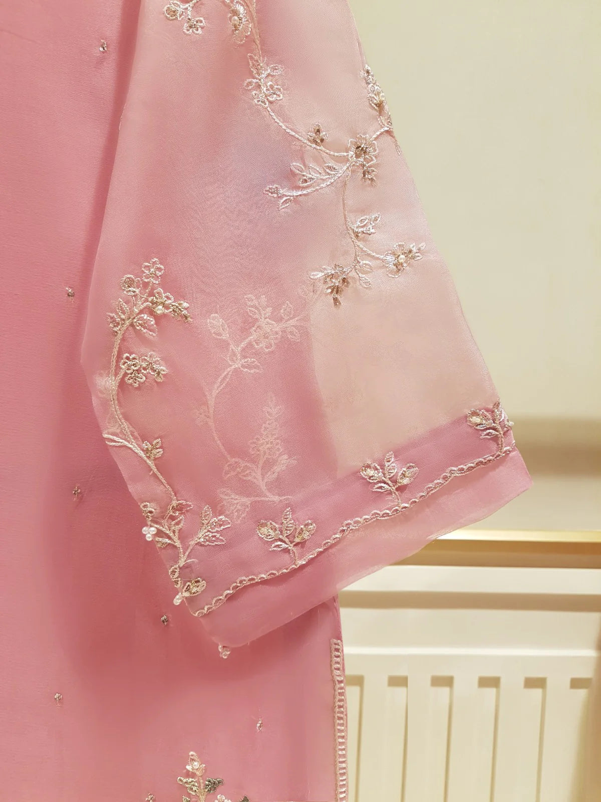 Aghanoor 2pc Pure Organza Embroidered Shirt with Dupatta HD-877601