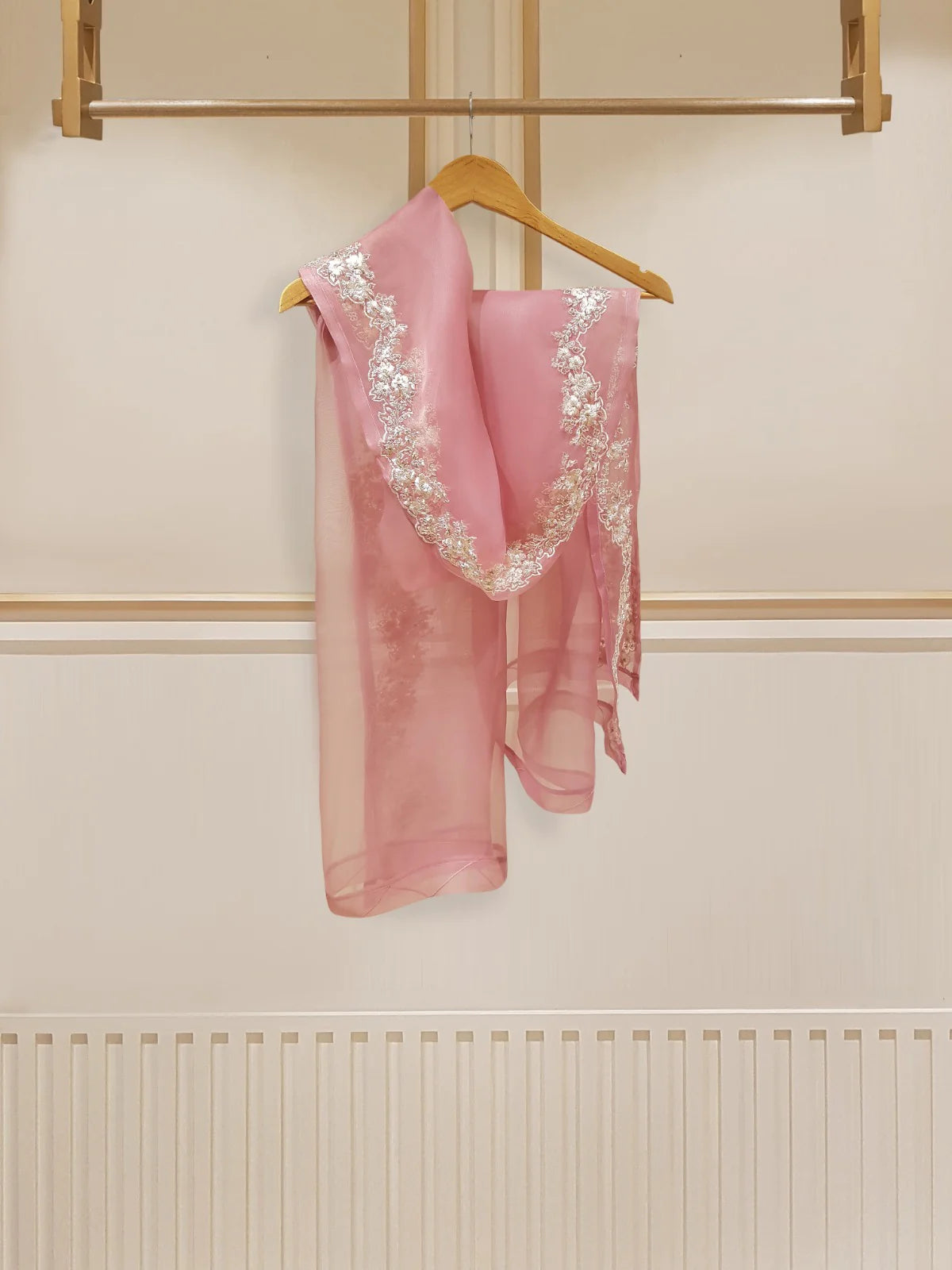 Aghanoor 2pc Pure Organza Embroidered Shirt with Dupatta HD-877601