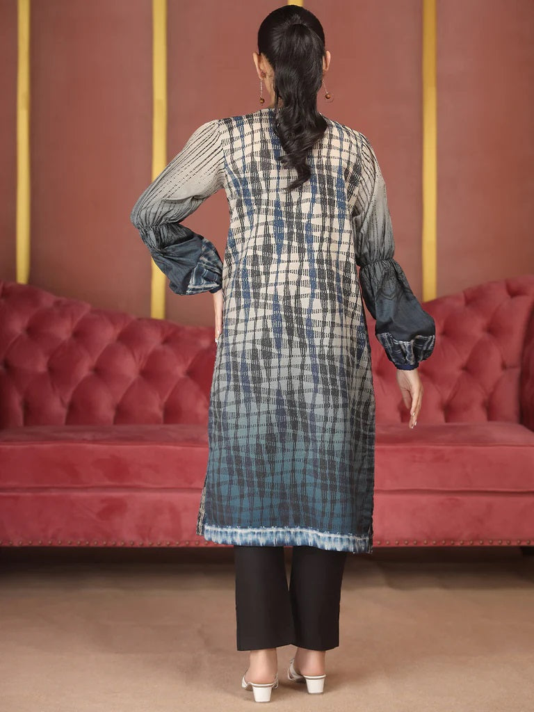 Salitex Digital Printed Lawn Kurti 1 Piece Unstitched - UK-77