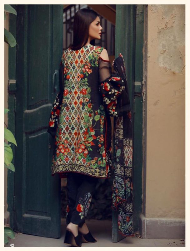Meraki Embroidered Organza 3 Piece Unstitched Suit - 07