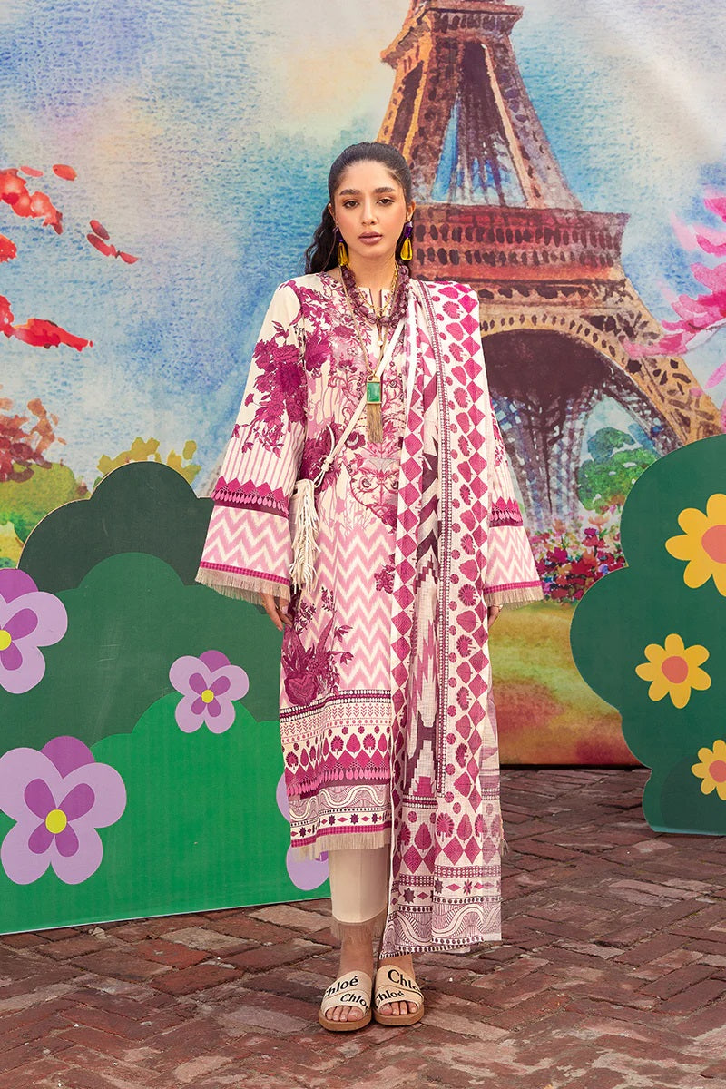 Lifestyle By Rang Rasiya Embroidered Lawn Suits Unstitched 3 Piece RR22PL - D7 Garnet