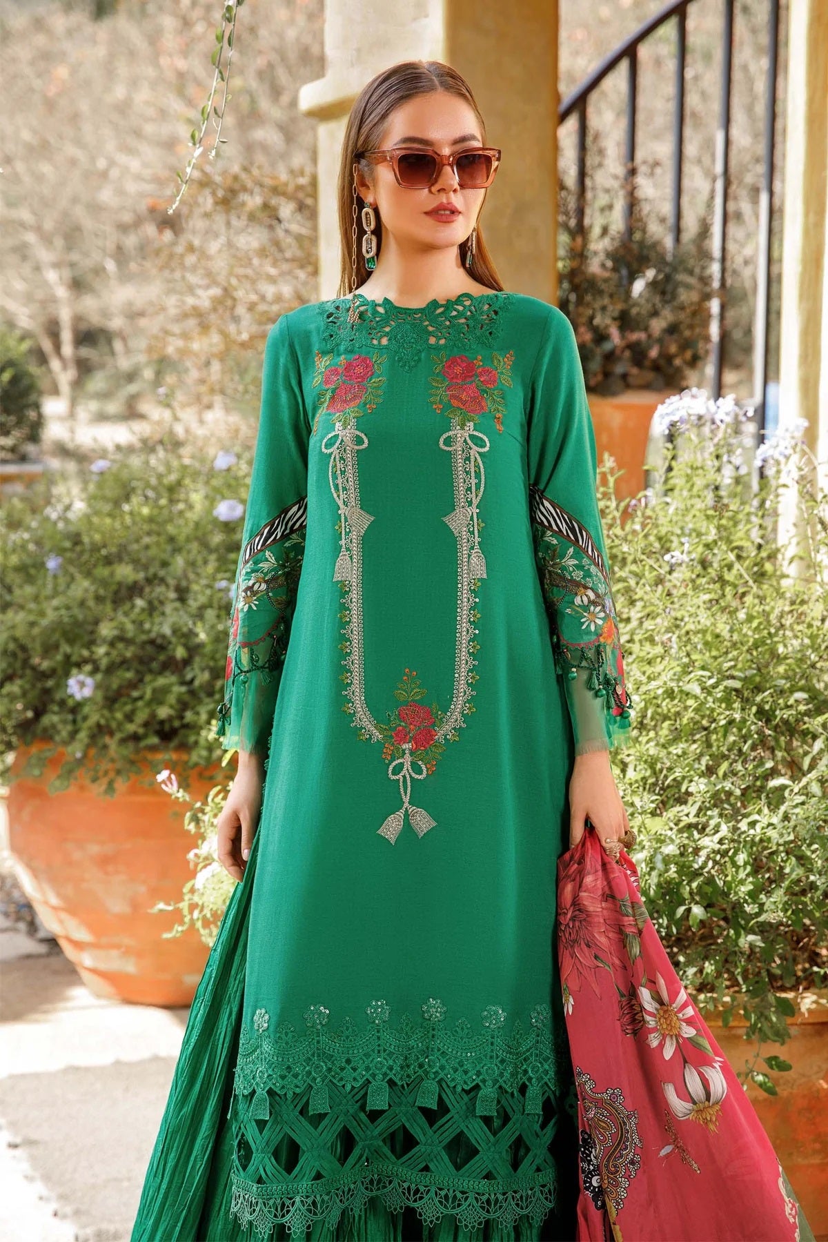 M.Prints By Maria B Embroidered Lawn Suits Unstitched 3 Piece MPT-1707-A