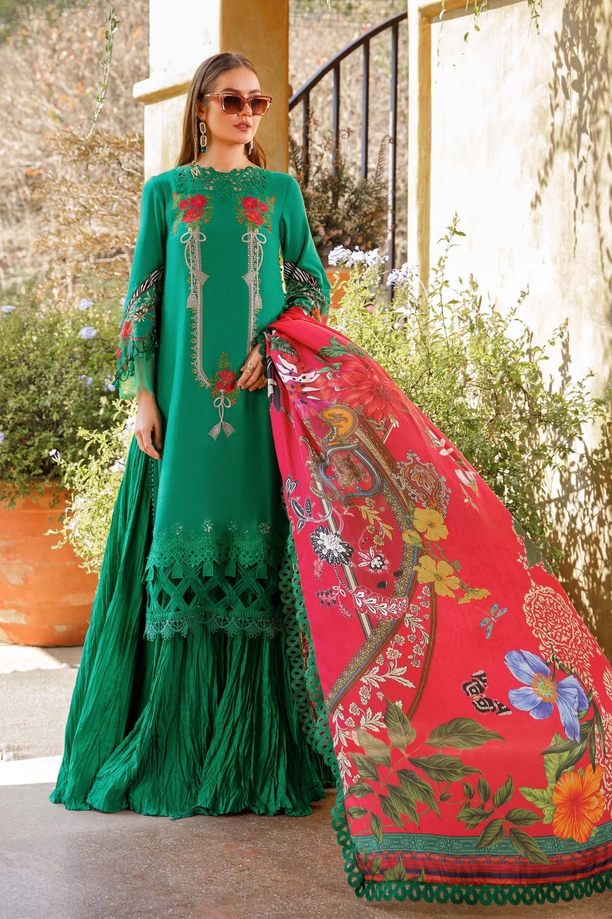 M.Prints By Maria B Embroidered Lawn Suits Unstitched 3 Piece MPT-1707-A