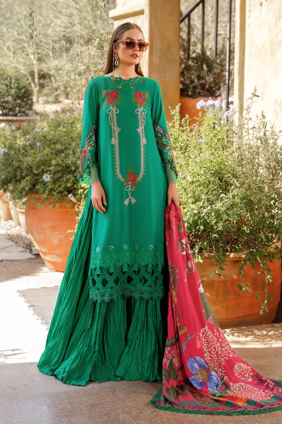 M.Prints By Maria B Embroidered Lawn Suits Unstitched 3 Piece MPT-1707-A