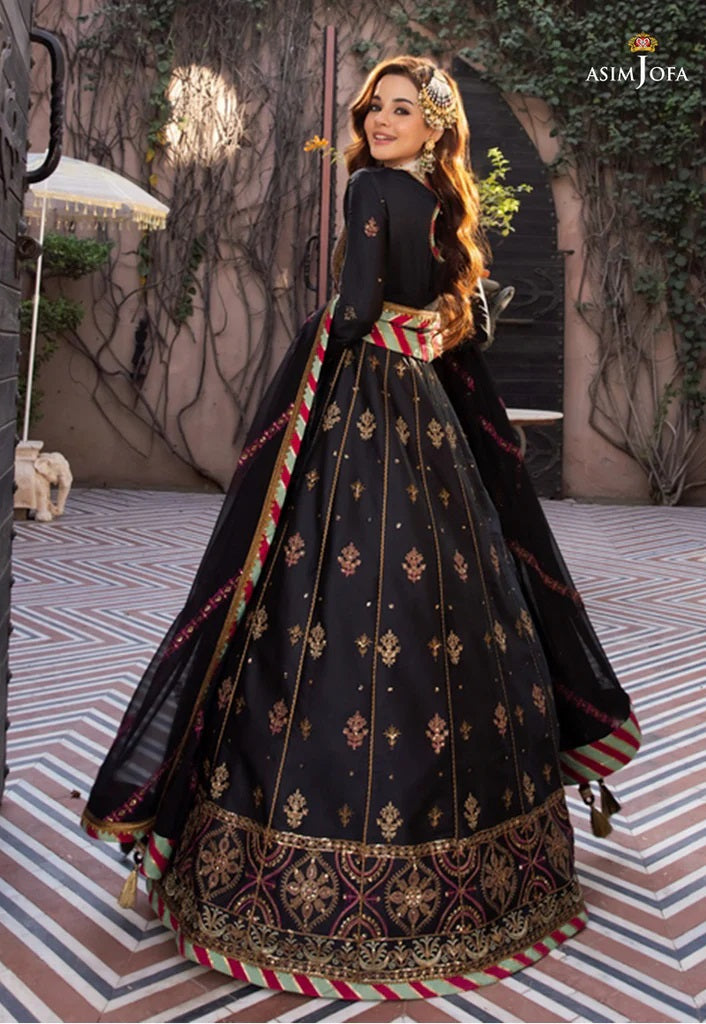 Mehr o Mah by Asim Jofa Festive Embroidered 3pc Unstitched Suit AJM-07