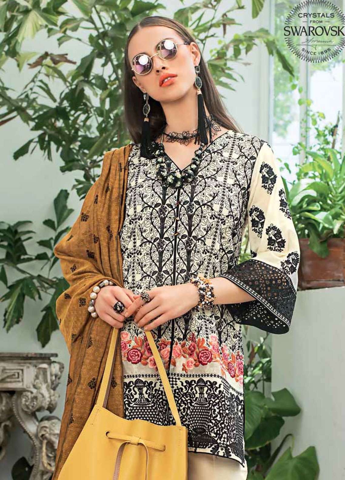 Zainab Chottani Embroidered Chikankari Lawn Unstitched 3 Piece Suit - 7B Baroque Twist