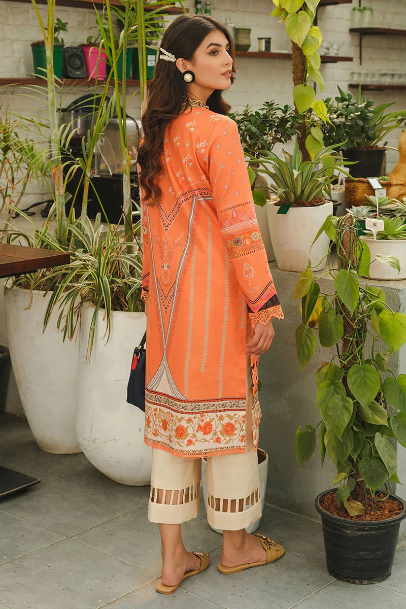 Rang Rasiya Printed Lawn Unstitched Kurti RRT-07 Cinamon - Pret Collection
