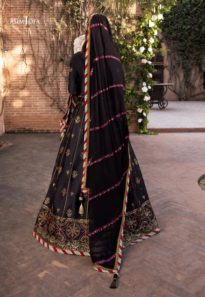 Mehr o Mah by Asim Jofa Festive Embroidered 3pc Unstitched Suit AJM-07
